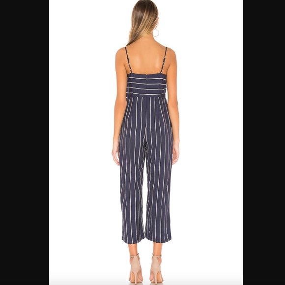 Bardot Layla Striped Jumpsuit Size US6/S in Navy - Picture 3 of 14